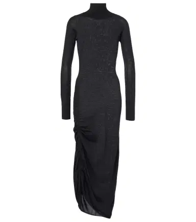 Alaïa Alaïa Draped wool turtleneck dress | Thumbnail 1 Alaïa Alaïa Draped wool turtleneck dress | Thumbnail 1