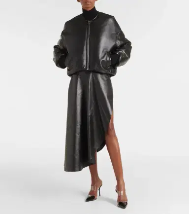 Alaïa Alaïa Leather bomber jacket | Thumbnail 4 Alaïa Alaïa Leather bomber jacket | Thumbnail 4