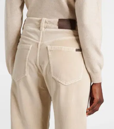 Brunello Cucinelli Dyed cotton wide-leg pants | Thumbnail 4 Brunello Cucinelli Dyed cotton wide-leg pants | Thumbnail 4