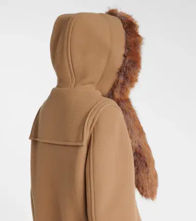 Burberry Faux fur-trimmed wool coat | Thumbnail 7 Burberry Faux fur-trimmed wool coat | Thumbnail 7