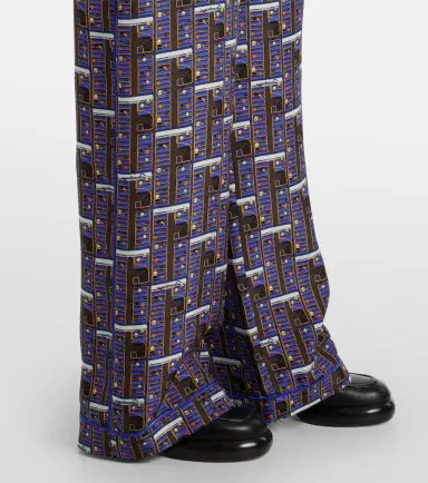 Burberry Checked silk straight pants | Thumbnail 2 Burberry Checked silk straight pants | Thumbnail 2