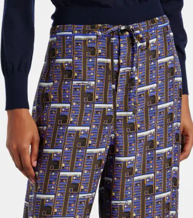 Burberry Checked silk straight pants | Thumbnail 3 Burberry Checked silk straight pants | Thumbnail 3