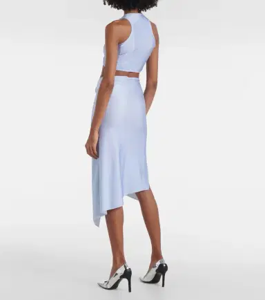 Coperni Floral-appliqué asymmetric midi skirt | Thumbnail 5 Coperni Floral-appliqué asymmetric midi skirt | Thumbnail 5