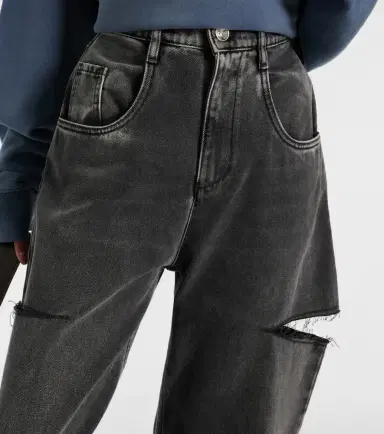 Maison Margiela Cutout high-rise tapered jeans | Thumbnail 4 Maison Margiela Cutout high-rise tapered jeans | Thumbnail 4