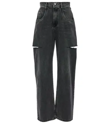 Maison Margiela Cutout high-rise tapered jeans | Thumbnail 1 Maison Margiela Cutout high-rise tapered jeans | Thumbnail 1