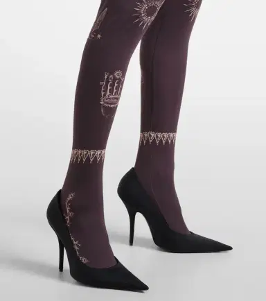 Marine Serre Printed jersey tights | Thumbnail 2 Marine Serre Printed jersey tights | Thumbnail 2