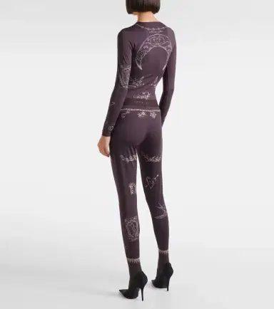 Marine Serre Printed jersey tights | Thumbnail 4 Marine Serre Printed jersey tights | Thumbnail 4