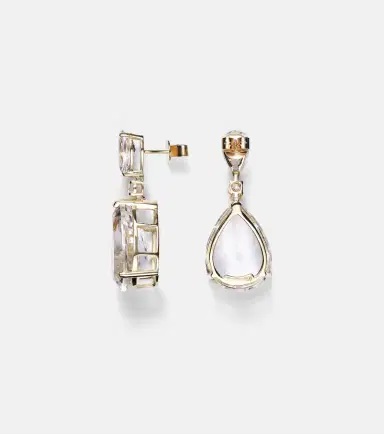 Mateo Sophia 14kt gold earrings with topaz and diamonds | Thumbnail 2 Mateo Sophia 14kt gold earrings with topaz and diamonds | Thumbnail 2