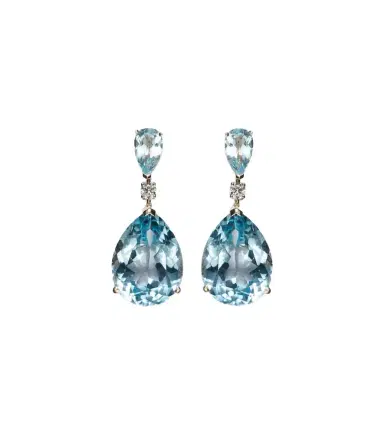 Mateo Sophia 14kt gold earrings with topaz and diamonds | Thumbnail 1 Mateo Sophia 14kt gold earrings with topaz and diamonds | Thumbnail 1