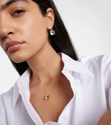 Mateo 14kt gold necklace with green amethyst and diamonds | Thumbnail 5 Mateo 14kt gold necklace with green amethyst and diamonds | Thumbnail 5