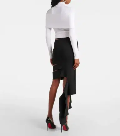 Mugler Asymmetric cutout midi skirt | Thumbnail 4 Mugler Asymmetric cutout midi skirt | Thumbnail 4