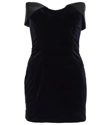 Mugler Satin-trimmed velvet minidress | Thumbnail 1 Mugler Satin-trimmed velvet minidress | Thumbnail 1