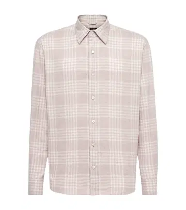 Zegna Checked cotton flannel shirt | Thumbnail 1 Zegna Checked cotton flannel shirt | Thumbnail 1