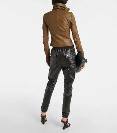 Rick Owens Asymmetric leather biker jacket | Thumbnail 2 Rick Owens Asymmetric leather biker jacket | Thumbnail 2