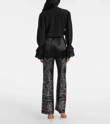 Etro Printed silk-blend wide-leg pants | Thumbnail 4 Etro Printed silk-blend wide-leg pants | Thumbnail 4