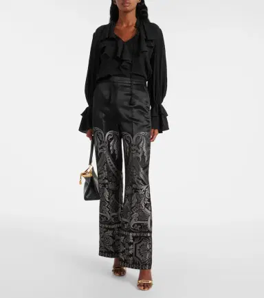 Etro Printed silk-blend wide-leg pants | Thumbnail 7 Etro Printed silk-blend wide-leg pants | Thumbnail 7
