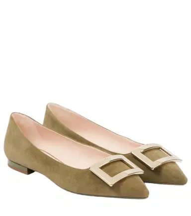 Roger Vivier Gommettine Ball suede ballet flats | Thumbnail 1 Roger Vivier Gommettine Ball suede ballet flats | Thumbnail 1