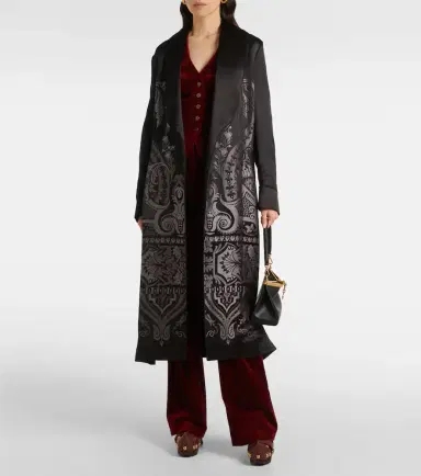 Etro Silk-blend belted coat | Thumbnail 4 Etro Silk-blend belted coat | Thumbnail 4