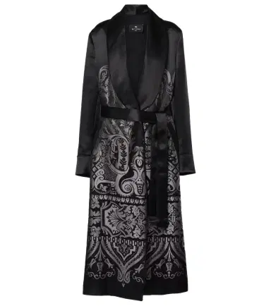 Etro Silk-blend belted coat | Thumbnail 1 Etro Silk-blend belted coat | Thumbnail 1