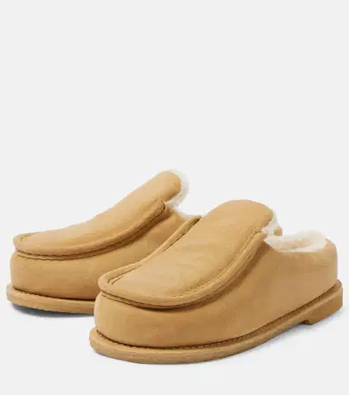JW Anderson Shearling-lined suede mules | Thumbnail 3 JW Anderson Shearling-lined suede mules | Thumbnail 3