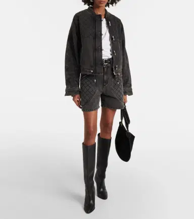 Isabel Marant Celiany quilted denim jacket | Thumbnail 4 Isabel Marant Celiany quilted denim jacket | Thumbnail 4