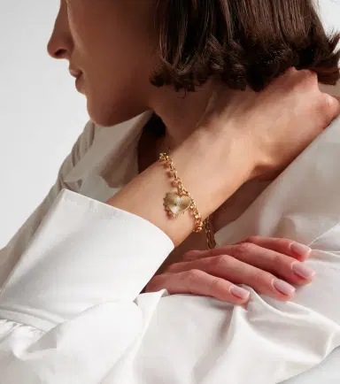 FoundRae Radiating Heart Medium 18kt gold chain bracelet with diamond | Thumbnail 2 FoundRae Radiating Heart Medium 18kt gold chain bracelet with diamond | Thumbnail 2