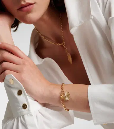 FoundRae Radiating Heart Medium 18kt gold chain bracelet with diamond | Thumbnail 3 FoundRae Radiating Heart Medium 18kt gold chain bracelet with diamond | Thumbnail 3