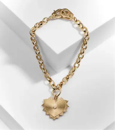 FoundRae Radiating Heart Medium 18kt gold chain bracelet with diamond | Thumbnail 7 FoundRae Radiating Heart Medium 18kt gold chain bracelet with diamond | Thumbnail 7