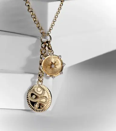 Foundrae Wholeness & True Love 18kt gold charm necklace with diamonds | Thumbnail 2 Foundrae Wholeness & True Love 18kt gold charm necklace with diamonds | Thumbnail 2