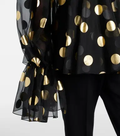Dolce & Gabbana Polka-dot silk organza jacquard blouse | Thumbnail 5 Dolce & Gabbana Polka-dot silk organza jacquard blouse | Thumbnail 5