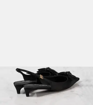 Dolce & Gabbana Bow-detail satin slingback pumps | Thumbnail 2 Dolce & Gabbana Bow-detail satin slingback pumps | Thumbnail 2