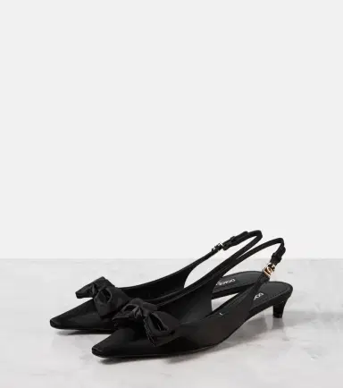 Dolce & Gabbana Bow-detail satin slingback pumps | Thumbnail 3 Dolce & Gabbana Bow-detail satin slingback pumps | Thumbnail 3