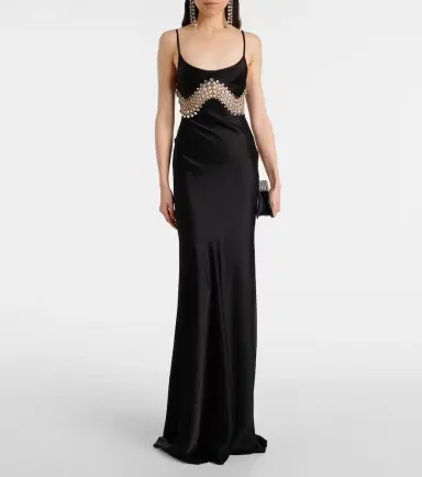 David Koma Embellished satin gown | Thumbnail 2 David Koma Embellished satin gown | Thumbnail 2