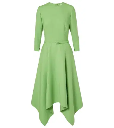 Oscar de la Renta Asymmetric wool-blend midi dress | Thumbnail 1 Oscar de la Renta Asymmetric wool-blend midi dress | Thumbnail 1