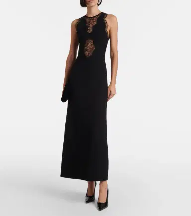 Giambattista Valli Lace-trimmed midi dress | Thumbnail 4 Giambattista Valli Lace-trimmed midi dress | Thumbnail 4