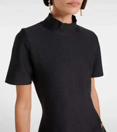 Oscar de la Renta Wool-blend minidress | Thumbnail 3 Oscar de la Renta Wool-blend minidress | Thumbnail 3