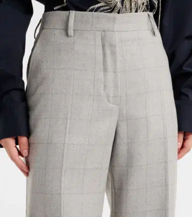 Dries Van Noten Checked wool straight pants | Thumbnail 4 Dries Van Noten Checked wool straight pants | Thumbnail 4