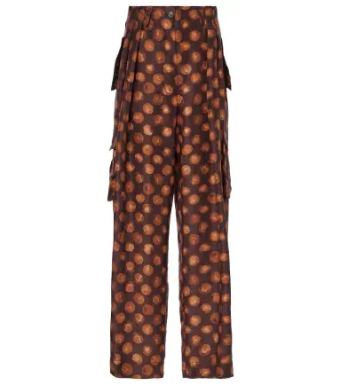 Dries Van Noten Printed silk cargo pants | Thumbnail 1 Dries Van Noten Printed silk cargo pants | Thumbnail 1