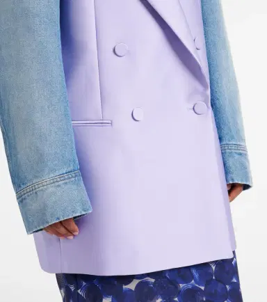 Dries Van Noten Denim-trimmed blazer | Thumbnail 2 Dries Van Noten Denim-trimmed blazer | Thumbnail 2
