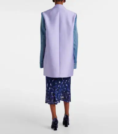 Dries Van Noten Denim-trimmed blazer | Thumbnail 3 Dries Van Noten Denim-trimmed blazer | Thumbnail 3