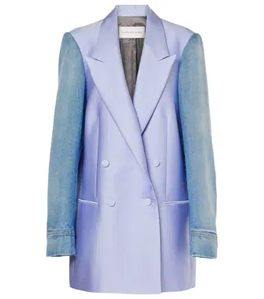 Dries Van Noten Denim-trimmed blazer | Thumbnail 1 Dries Van Noten Denim-trimmed blazer | Thumbnail 1