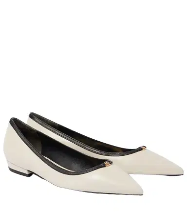 Tory Burch Double T leather ballet flats | Thumbnail 1 Tory Burch Double T leather ballet flats | Thumbnail 1