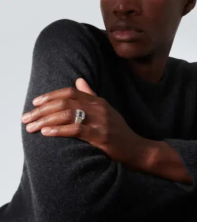 SHAY JEWELRY 18kt white gold ring with sapphire and diamonds | Thumbnail 3 SHAY JEWELRY 18kt white gold ring with sapphire and diamonds | Thumbnail 3