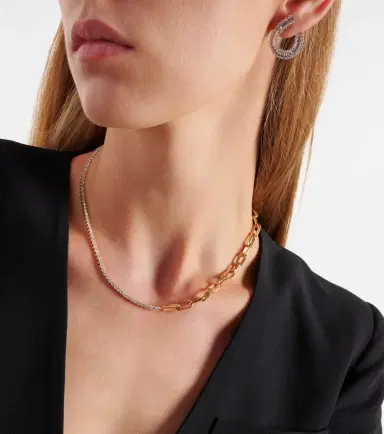 Bucherer Fine Jewellery Link 18kt gold chain necklace with diamonds | Thumbnail 5 Bucherer Fine Jewellery Link 18kt gold chain necklace with diamonds | Thumbnail 5