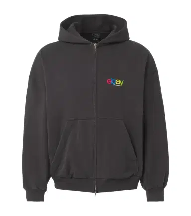 Balenciaga Printed cotton jersey hoodie | Thumbnail 1 Balenciaga Printed cotton jersey hoodie | Thumbnail 1