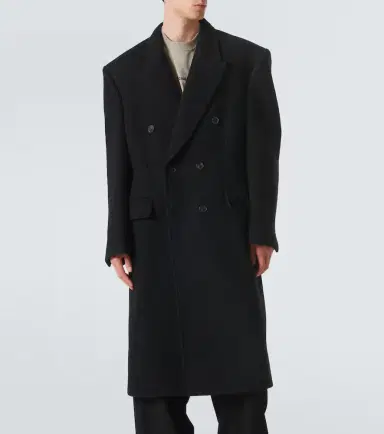 Balenciaga Double-breasted cashmere and wool overcoat | Thumbnail 4 Balenciaga Double-breasted cashmere and wool overcoat | Thumbnail 4