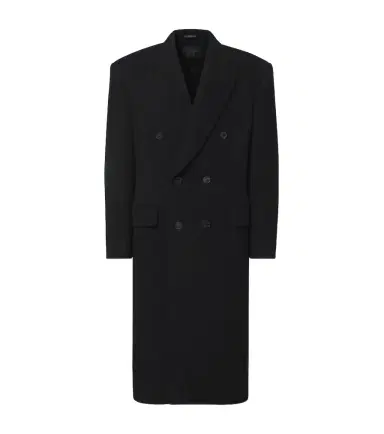 Balenciaga Double-breasted cashmere and wool overcoat | Thumbnail 1 Balenciaga Double-breasted cashmere and wool overcoat | Thumbnail 1