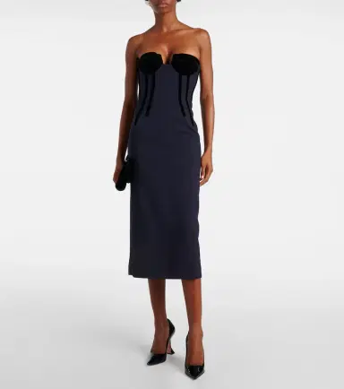 Sportmax Anemone wool-blend bustier midi dress | Thumbnail 2 Sportmax Anemone wool-blend bustier midi dress | Thumbnail 2