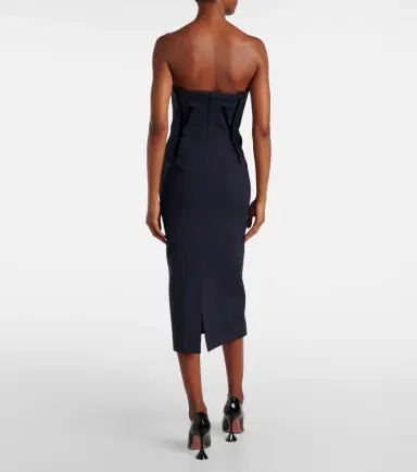 Sportmax Anemone wool-blend bustier midi dress | Thumbnail 3 Sportmax Anemone wool-blend bustier midi dress | Thumbnail 3