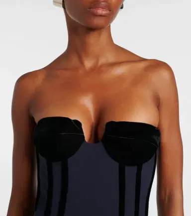 Sportmax Anemone wool-blend bustier midi dress | Thumbnail 4 Sportmax Anemone wool-blend bustier midi dress | Thumbnail 4